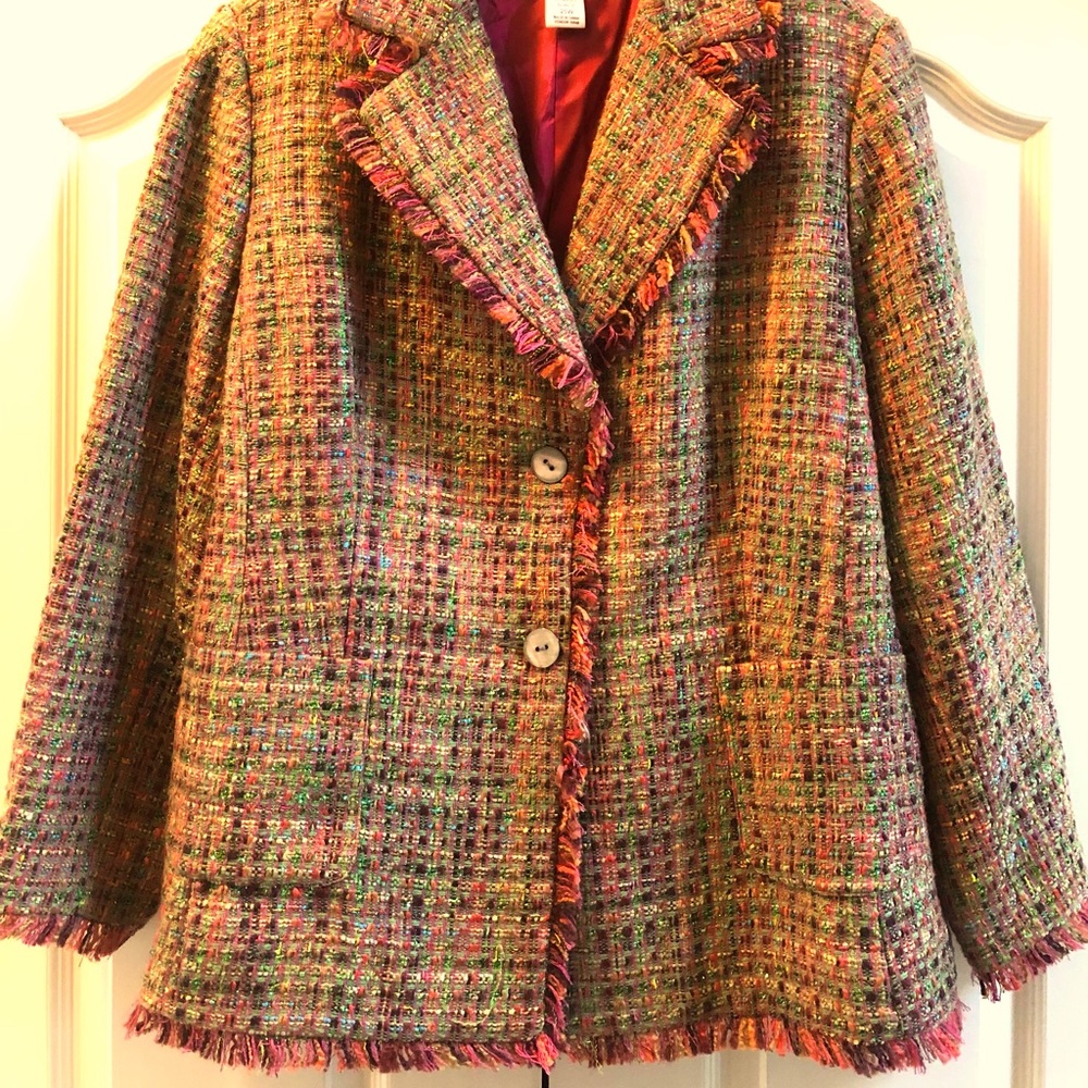 Denim24/7 Tweed Colorful Blazer